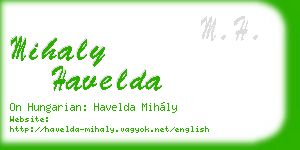 mihaly havelda business card